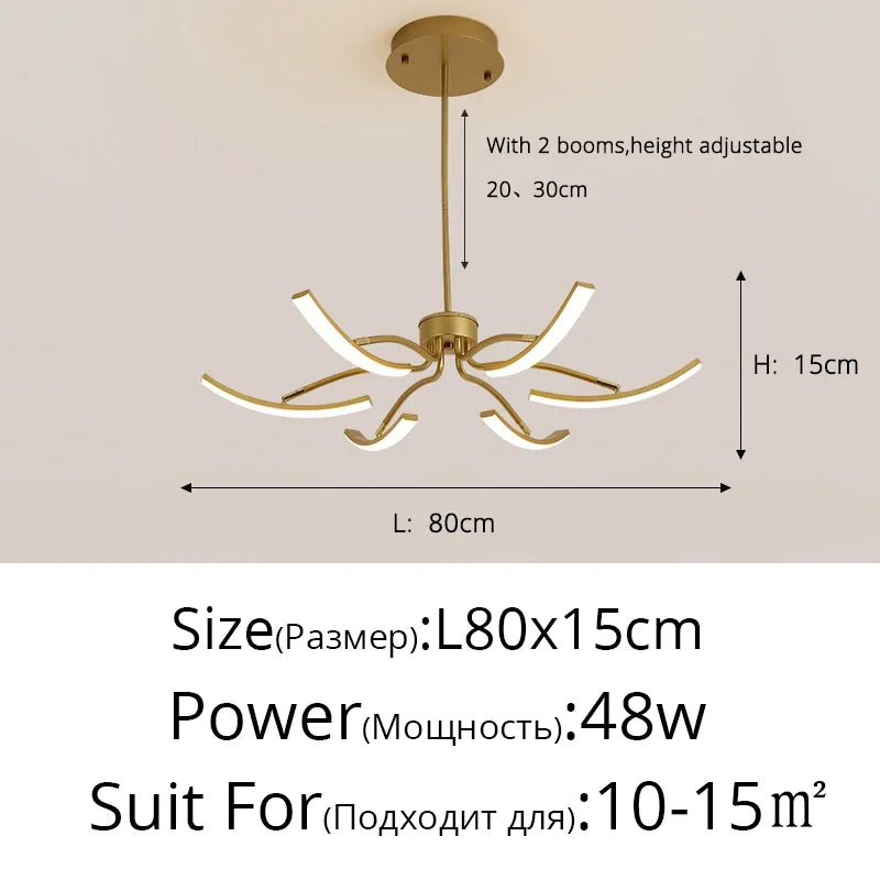 LED Chandeliers for Modern Living Room Bedroom Study Kitchen Lighting