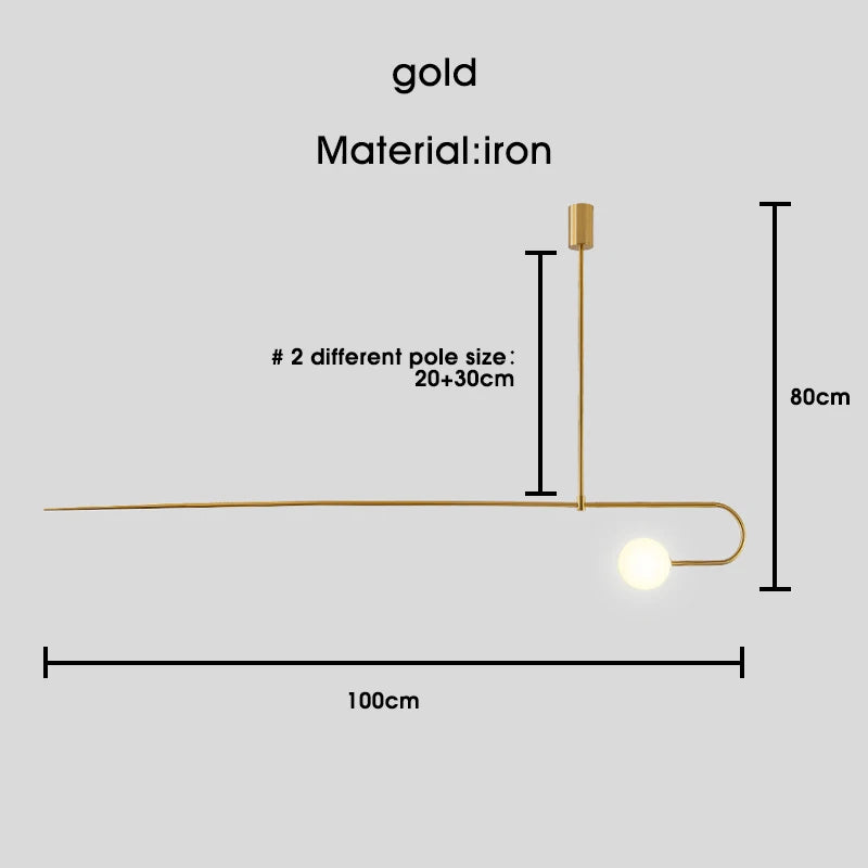 Black & Gold Minimalist Iron Chandelier - Modern Nordic Design Lighting