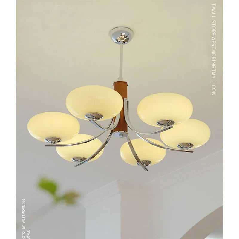 Glass Chandelier: Bauhaus Art for Living Room, Bedroom, Study, Hall, Restaurant