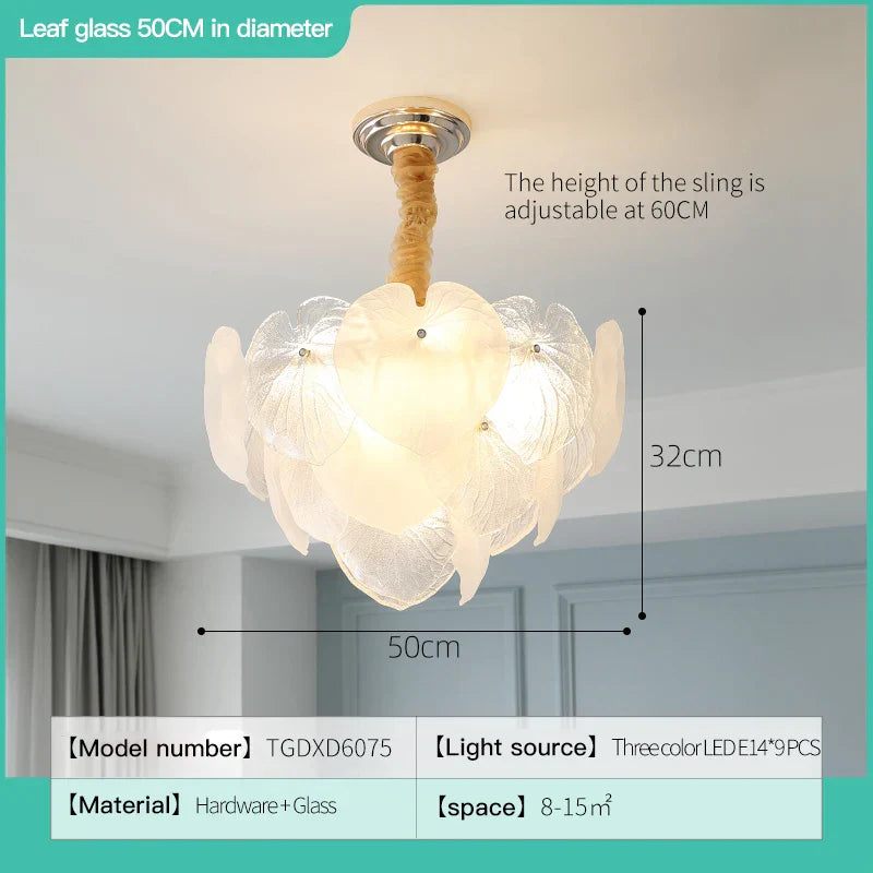French Cream Crystal Chandelier for Luxury Living Room, Net Red Feather Design