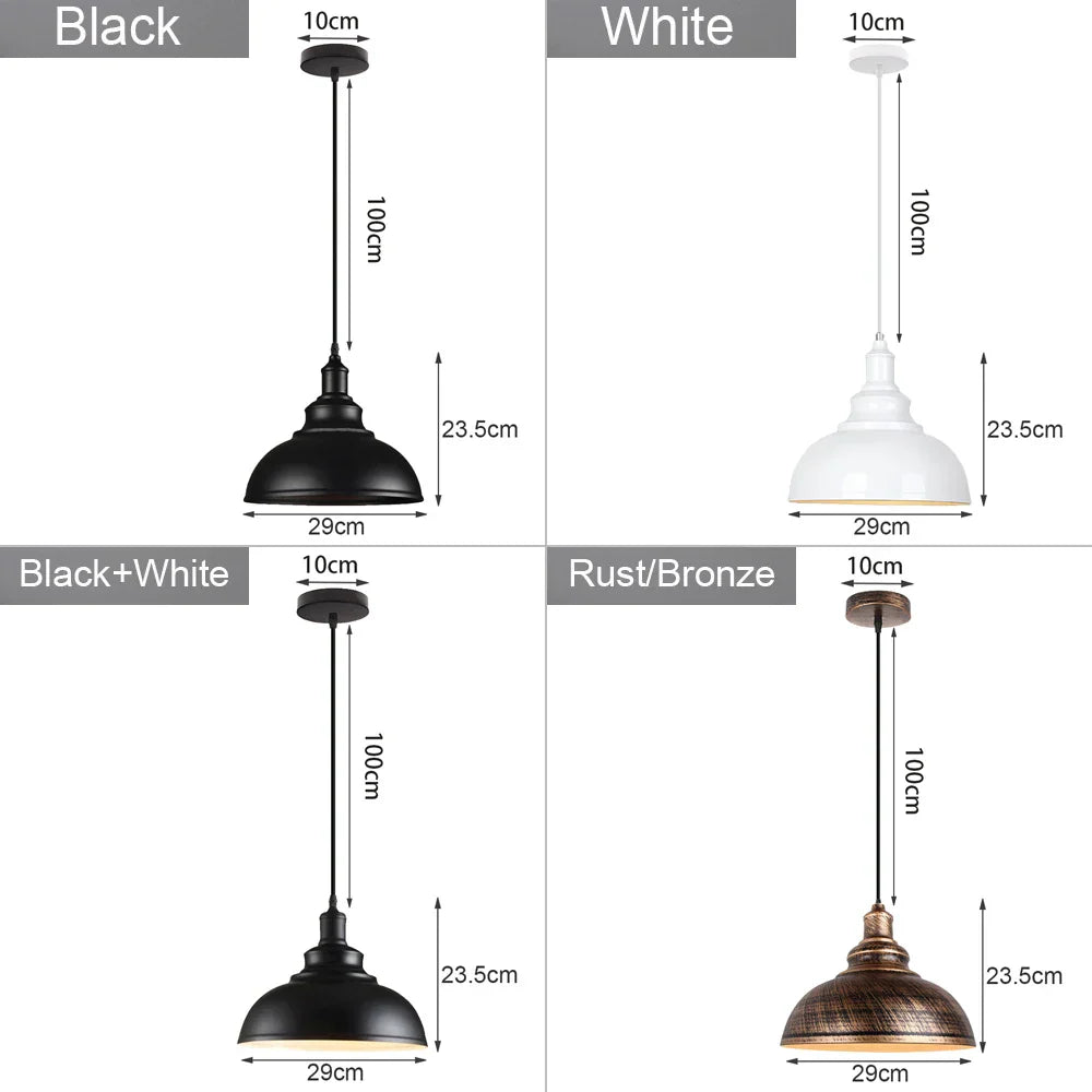 Industrial Loft Chandelier Pendant Lamp LED Edison Vintage Hanging Light