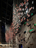 Crystal Cube Pendant Light: Modern Designer Chandelier for Home & Hotel Settings