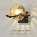 Gold Glass Ball Wall Lamp for Modern Indoor Lighting Décor