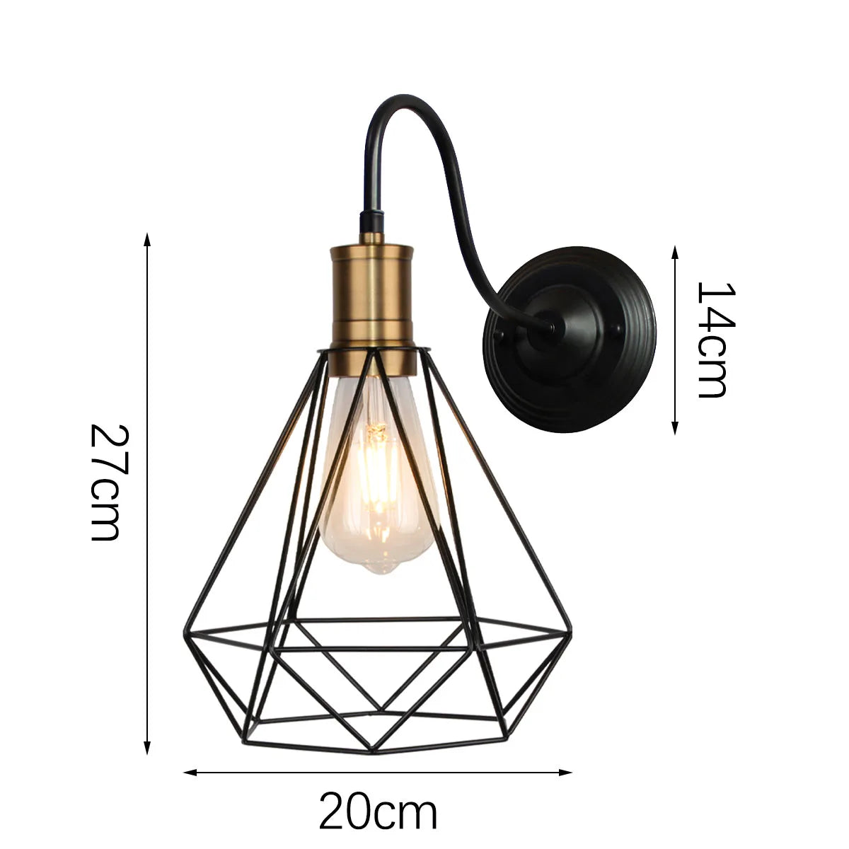 Vintage Cage Guard Wall Sconce Fixture for Modern Indoor Lighting