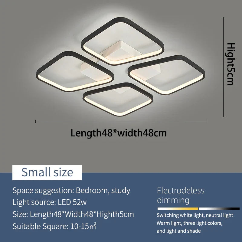 Modern LED Ceiling Light Fixture for Living Room & Bedroom Décor