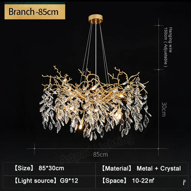 Modern Luxury Crystal Led Chandelier for Dining Living Room Hotel Hall