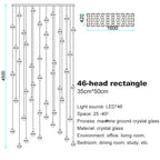 Crystal Ceiling Chandelier for Staircase & Hallway, Elegant Long Cable Pendant Light