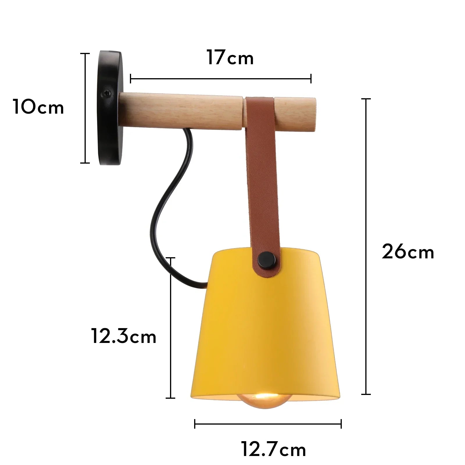 Modern Nordic Wood Wall Lamp Sconce Light LED Indoor Lighting Bedroom Living Room