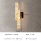 Crystal Wall Lamp: Elegant Lighting for Home, Hotel, or Office Decor