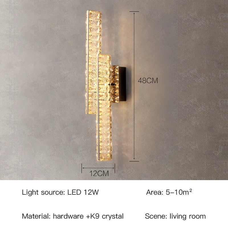 Crystal Wall Lamp: Elegant Lighting for Home, Hotel, or Office Decor