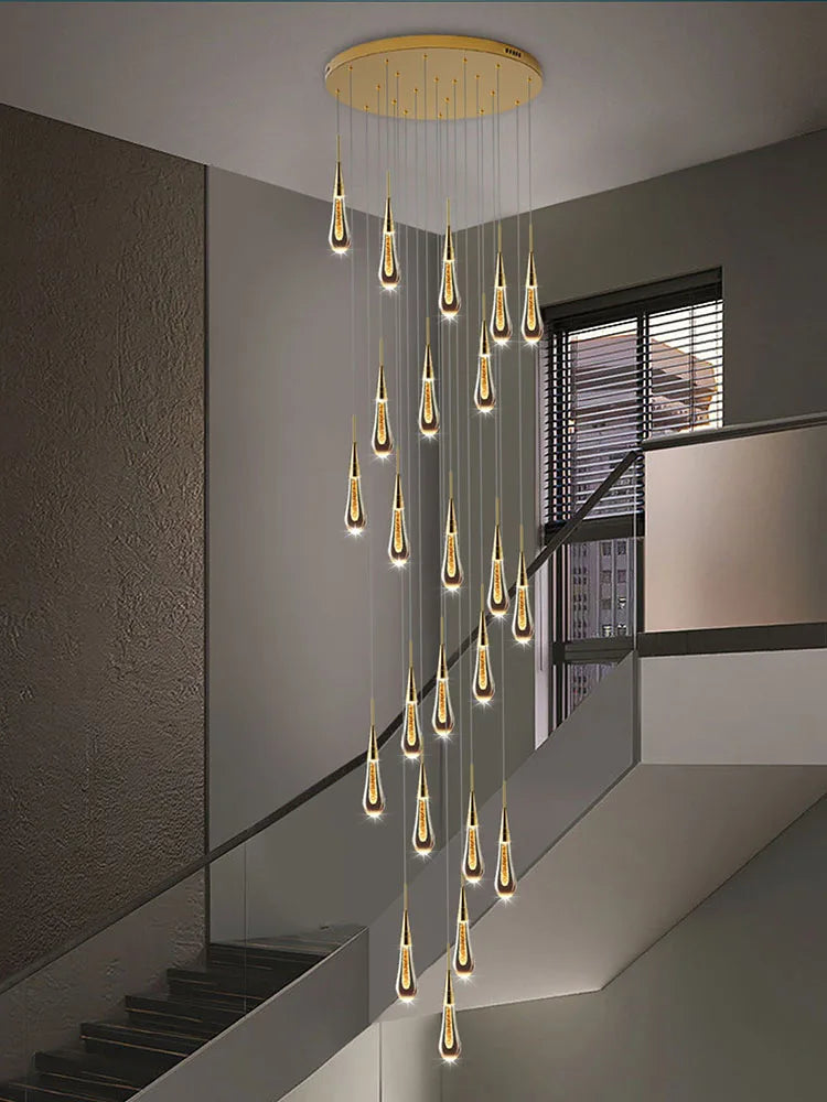 Crystal Pendant Chandelier for High Ceilings