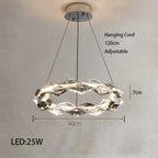 Modern Crystal LED Ceiling Chandelier Light Set for Stylish Indoor Lighting