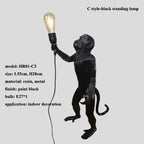 Monkey Resin LED Pendant Chandelier for Nordic Home Decor & Bedroom Lighting