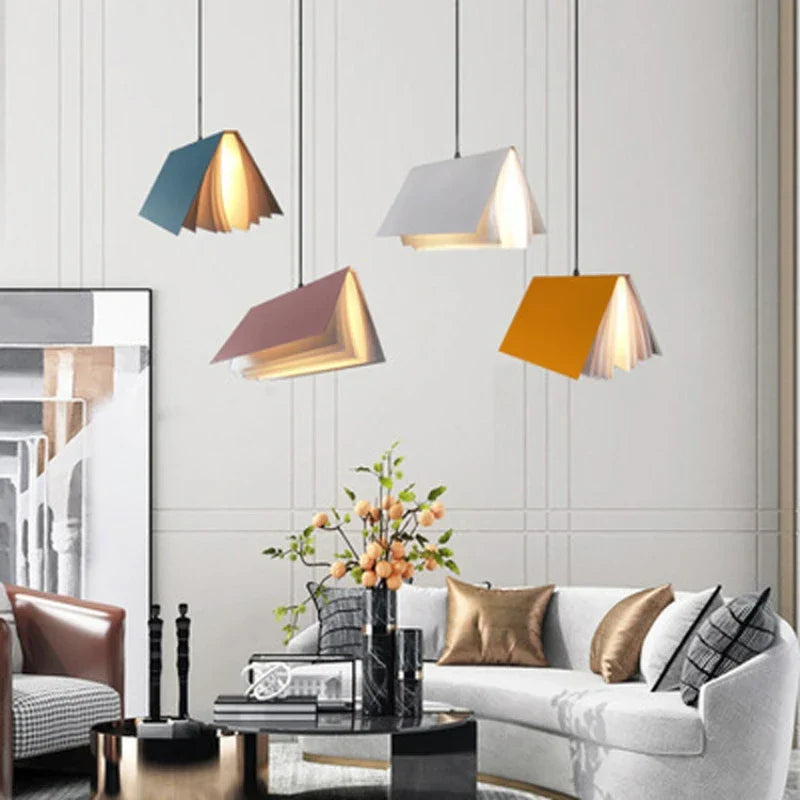 Nordic Design Book Pendant Lamp LED for Living Room Bedroom by Afralia™