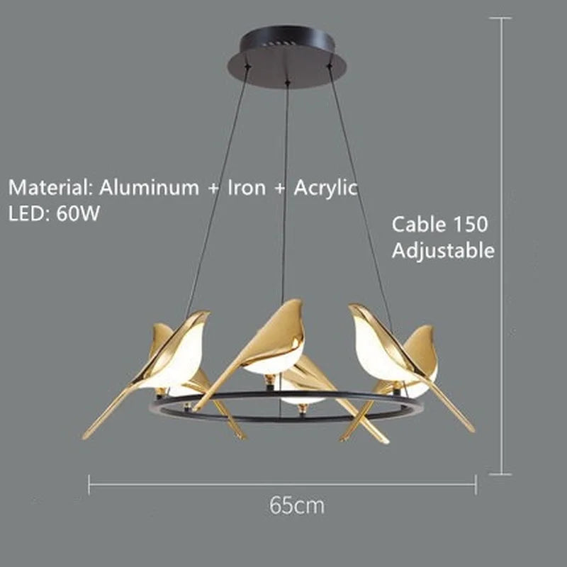 Luxury Bird Floor Lamp: Postmodern LED Golden Garden Study Living Room Lighting