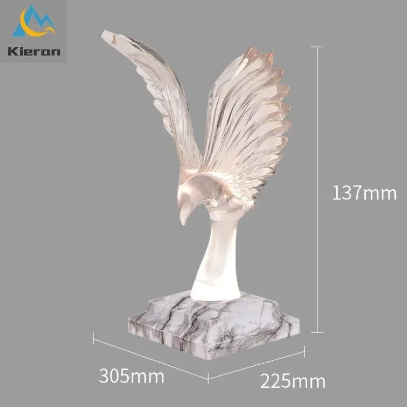 Crystal Eagle LED Table Lamp for Bedroom Study and Living Room