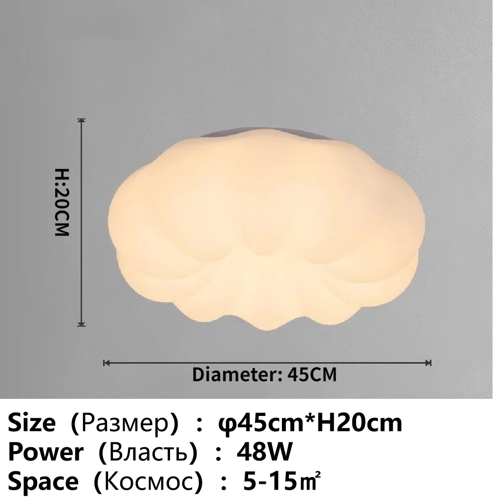 White Cloud LED Chandelier for Children's Room and Living Area