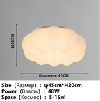 White Cloud LED Chandelier for Children's Room and Living Area