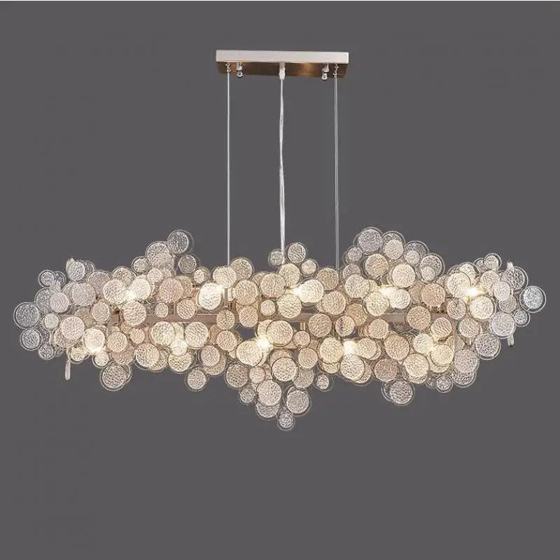 Glass Led Chandelier: Modern Luxury Designer Pendant Lights for Living Room, Bedroom, Study