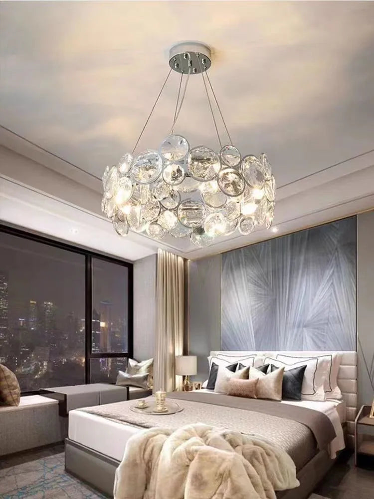 Luxury Crystal Chandelier LED Pendant Light for Modern Living Room