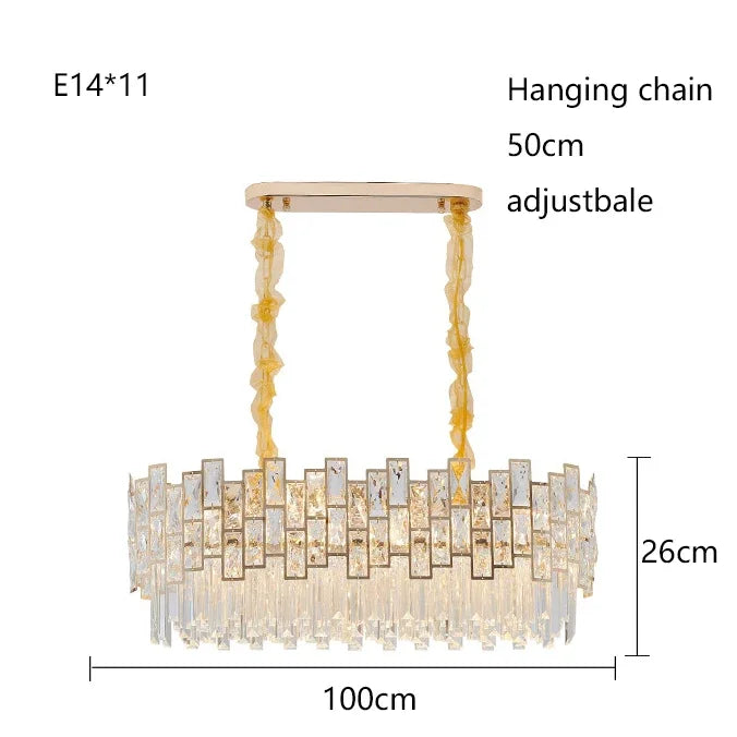 Modern Crystal Chandelier for High-End Living Room Decor Lighting