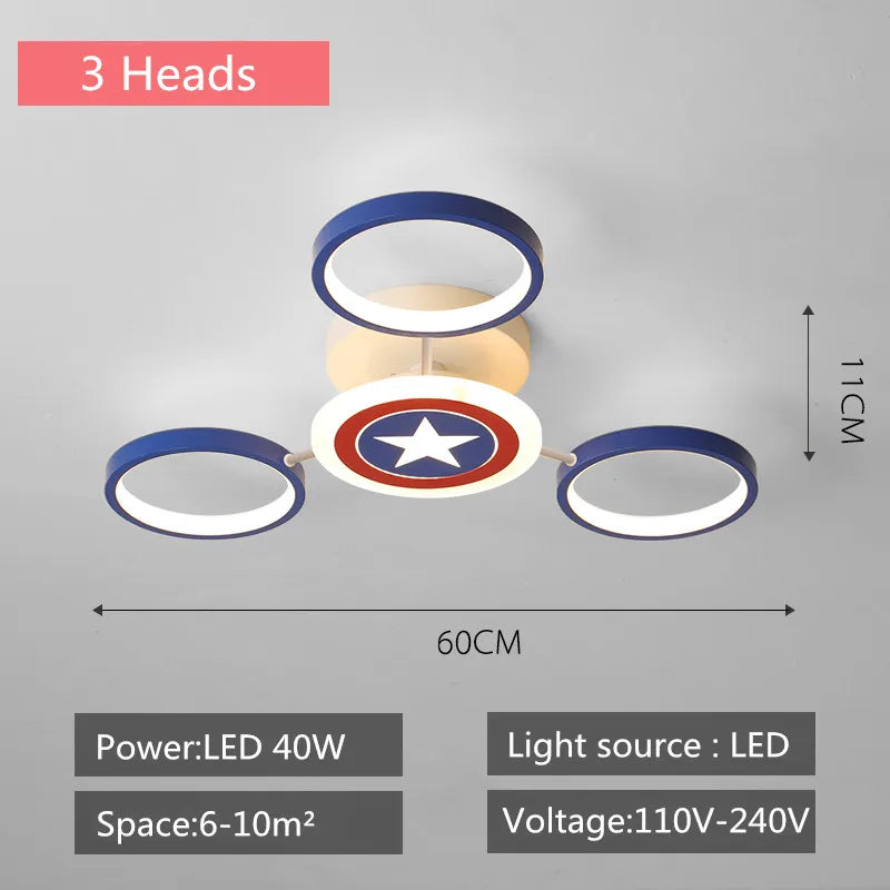 Kids LED Cartoon Ceiling Light | Boys Girls Bedroom Decor Lamps