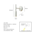 Adjustable Indoor LED Wall Lamp Spotlight Fixture, Aluminum, Rotatable 350°