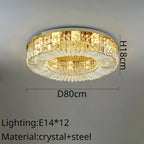 Crystal Ring LED Ceiling Lamp: Modern Luxury for Home Décor