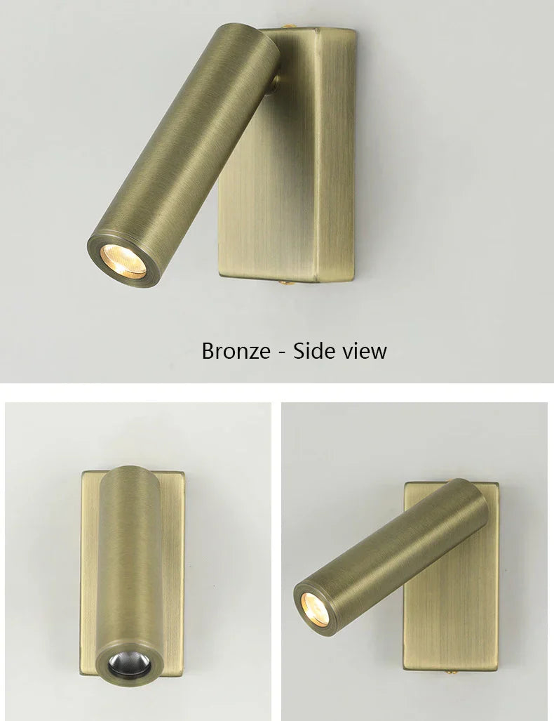 Adjustable Angle LED Wall Lamp for Bedside Reading & Bedroom Ambiance