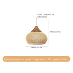 Rattan LED Ceiling Chandelier for Kitchen Island, Shop & Home Decor