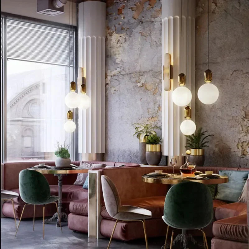 Minimalist Glass Pendant Chandelier for Dining and Bedroom Lighting