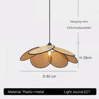 Petal Rattan Pendant Lamp: Stylish Lighting for Kitchen, Living Room & Tea House