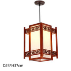 Antique Wood Pendant Lights for Dining Room, LED Living Room Decor Lighting Fixtures