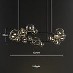 Glass Ball G9 LED Chandelier: Modern Minimalist Nordic Design