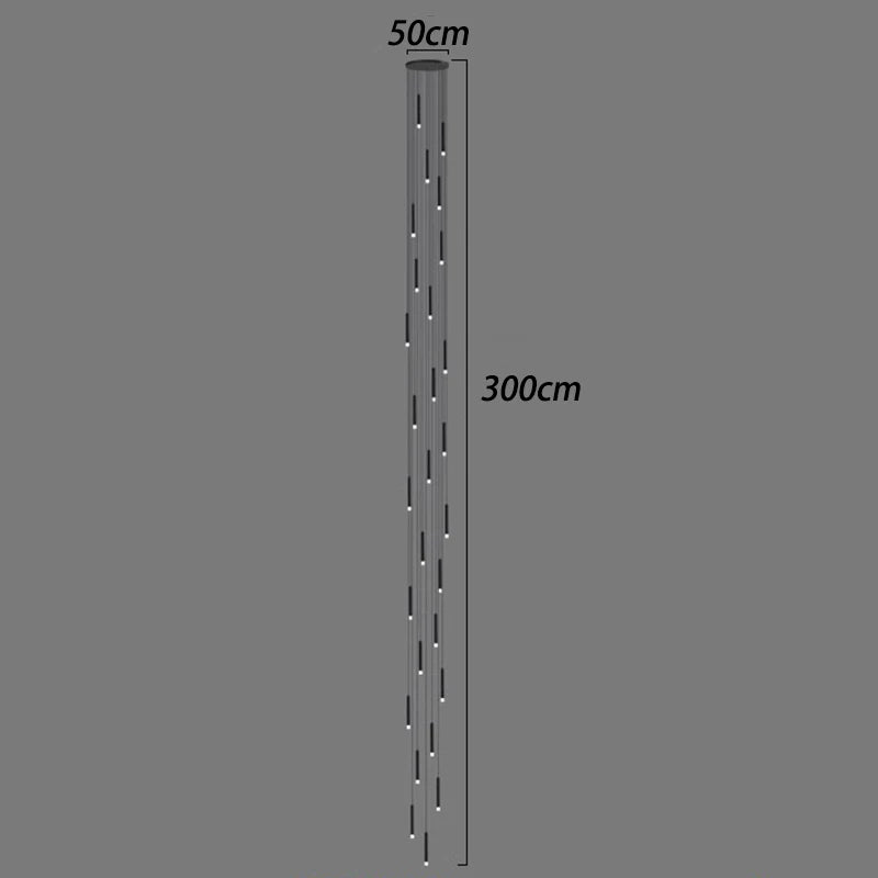 LED Staircase Chandeliers: Modern Pendant Light Lamps for Living Room Decor