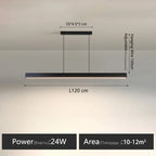 Modern Linear LED Chandelier Pendant Lights for Dining Table Kitchen Bar