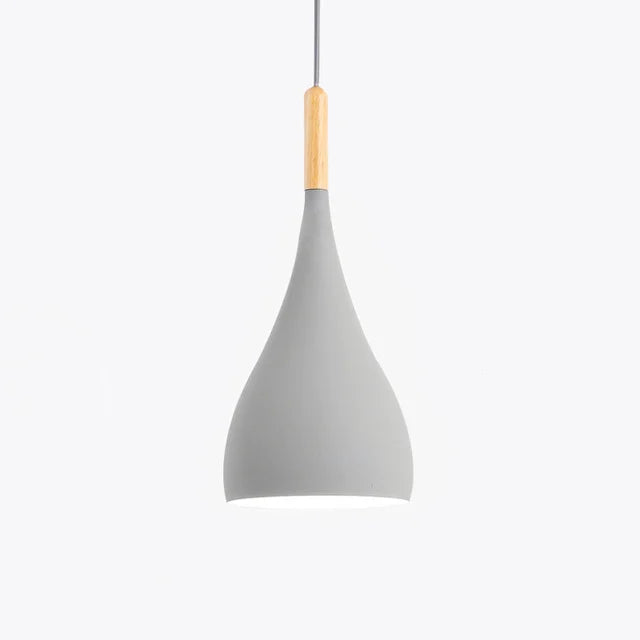 Wood Pendant Light: Modern Nordic Kitchen Ceiling Lamp for Dining Room & Coffee Bar