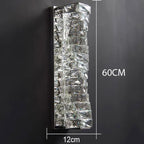 Gold Chrome Crystal Wall Sconce LED Lamp for Living Room Bedroom TV Background Lighting