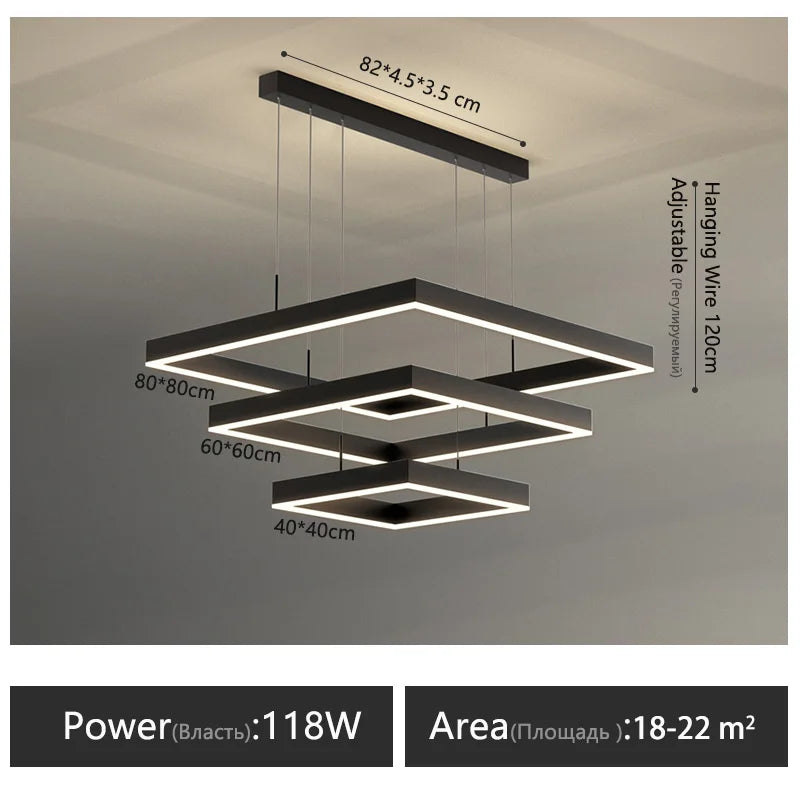 Modern LED Chandelier for Home Interior Decor Bedroom Living Room Lighting