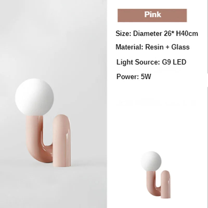 Modern LED Resin Table Lamp Luxury Creative Design Night Light