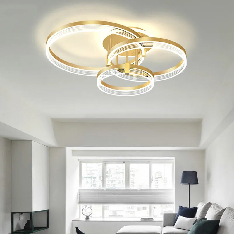 Modern Acrylic Circle Chandelier Pendant Lights for Indoor Living Room Decor