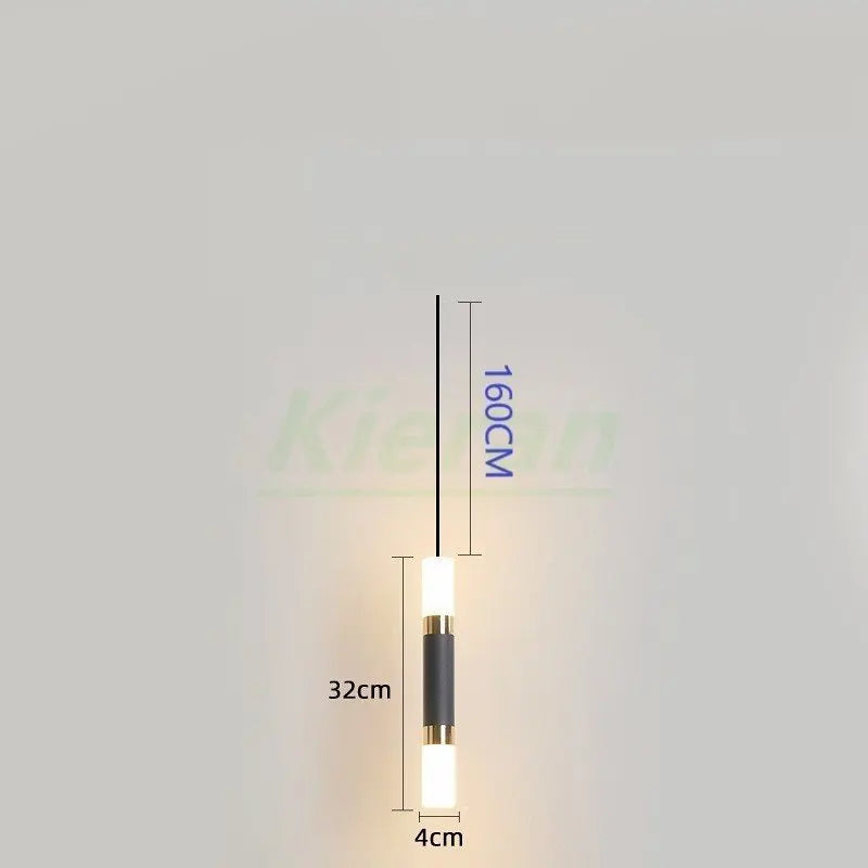 Modern Minimalist LED Cylinder Chandelier for Restaurant, Bar, Living Room, Bedroom