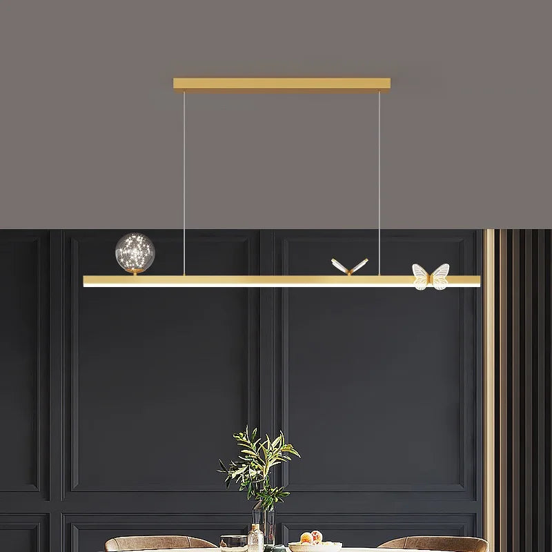 Butterfly Chandelier: Modern Minimalist Pendant Lamp for Dining Room, Study, Bar