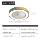 Wood Ceiling Fan Light Remote Control Dimmable LED Indoor Kids Light