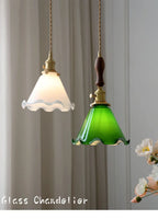 Scandinavian Brass Chandelier: Modern Luxury Glass Hanging Lamp for Dining Table & Bedside