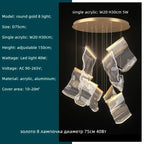 Modern Acrylic Leaf Dimmable LED Chandelier for Luxury Home Decor