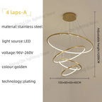 Stainless Steel Ring Pendant Light Modern Minimalist Chandelier