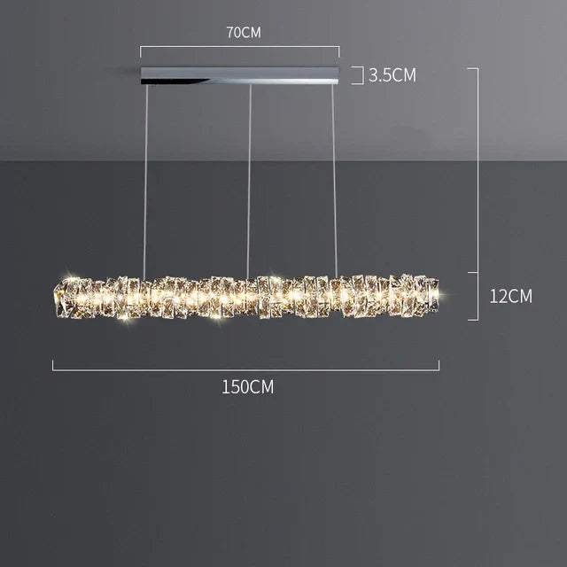 Luxury Crystal Pendant Light for Dining Room, Bar, and Restaurant