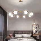 Nordic Ring Chandelier: Bubble LED Pendant Light for Living Room & Bedroom