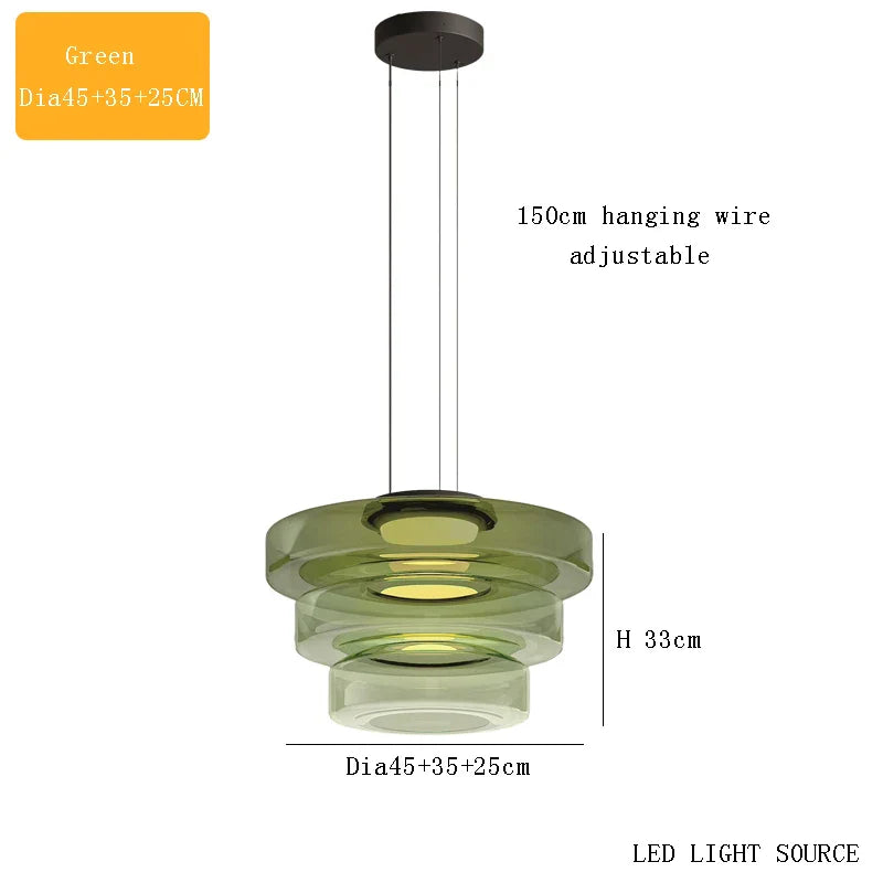 Glass Chandelier LED Pendant Lights Modern Home Decor